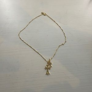 Evry jewels double cross necklace!